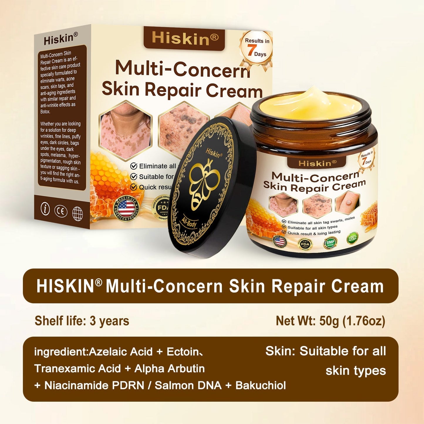 2026 New & Upgraded: 30% OFF ✅ 𝑯𝑰𝑺𝑲𝑰𝑵® Multi-Concern Skin Repair Cream: Advanced Skin Renewal Formula with Botanical Repair Complex — Supports Skin Barrier Recovery & Hydration — Plus Visible Improvement in Dryness, Uneven Tone, Aging Signs & Skin Texture