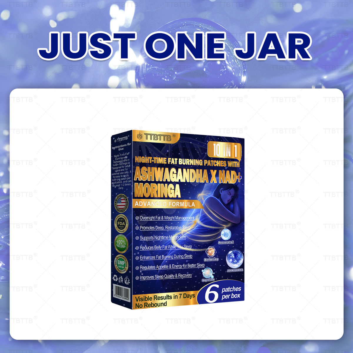 NIGHT-TIME FAT-BURNING PATCH! WEAR IT AT NIGHT FOR 200% BETTER RESULTS.