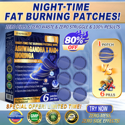 NIGHT-TIME FAT-BURNING PATCH! WEAR IT AT NIGHT FOR 200% BETTER RESULTS.